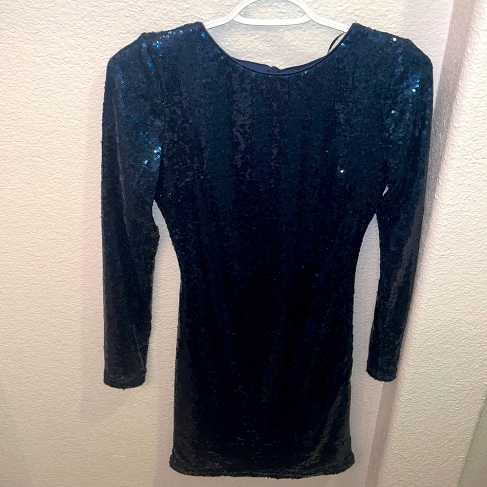 Lulu’s Blue Sequin Open-Back Dress - Medium - Brand new without tags
